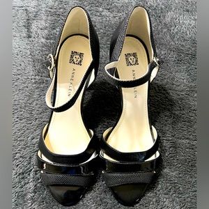 Anne Klein Peplum Black Heels